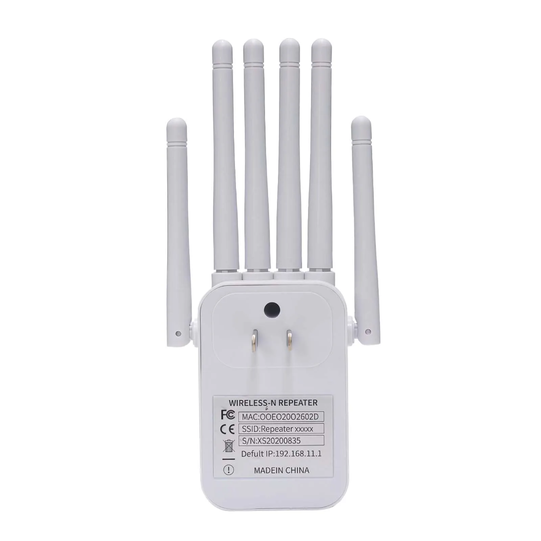 300Mbps WiFi Extender 6 Antenna – High Speed Wireless Repeater, Strong Signal Booster, Universal Router Compatible