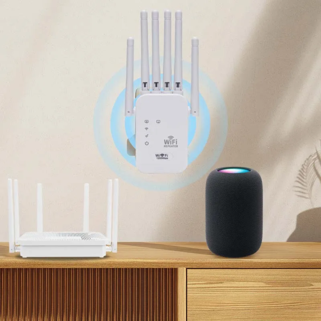 300Mbps WiFi Extender 6 Antenna – High Speed Wireless Repeater, Strong Signal Booster, Universal Router Compatible