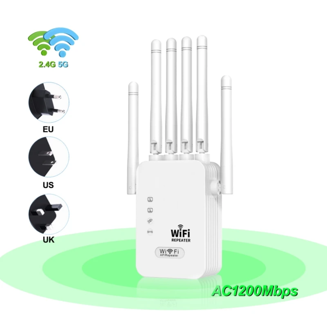 300Mbps WiFi Extender 6 Antenna – High Speed Wireless Repeater, Strong Signal Booster, Universal Router Compatible
