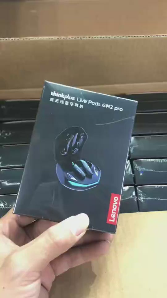 Lenovo GM2 Pro Gaming Earbuds – Wireless Bluetooth 5.3, Deep Bass, Low Latency, LED Display, Touch Control